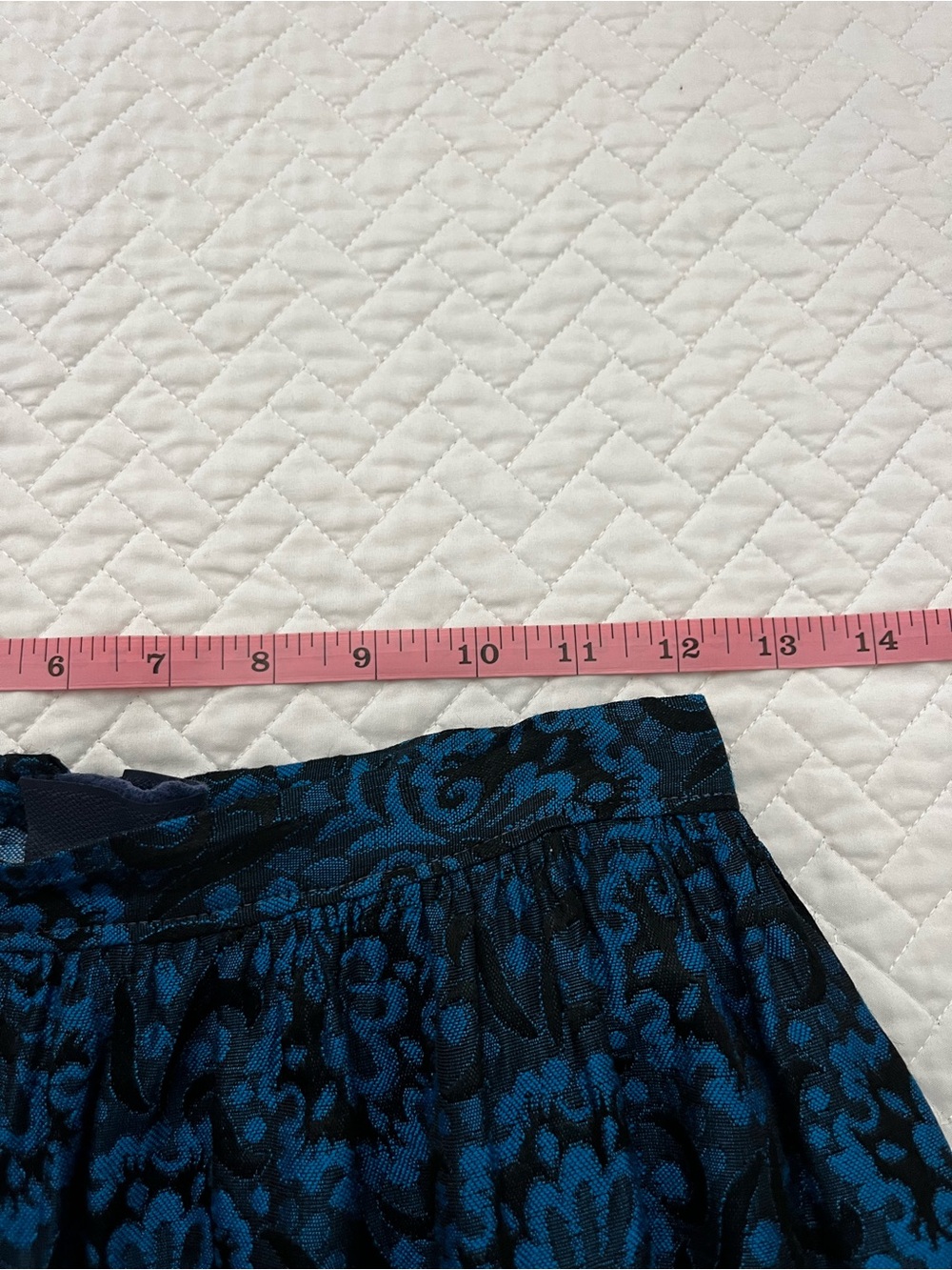 Vintage Damask Midi Skirt with Scalloped Hem - Picture 8 of 9
